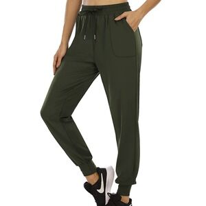 IUGA Womens Large Green Joggers Pockets Lightweight Breathable Pants A6